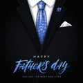 Happy Fathers day illustration - greeting card